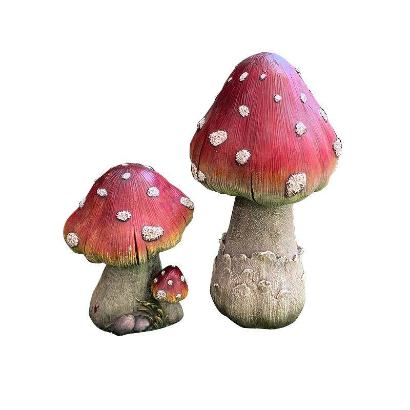 创意仿真蘑菇院子户外摆件庭院花园草坪幼儿园装饰布置造景