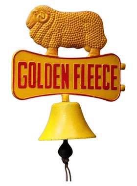 黄色绵羊铸铁门铃挂件户外装饰