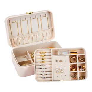 2025年新款首饰盒便携饰品耳钉项链耳环首饰收纳盒大容量高档精致