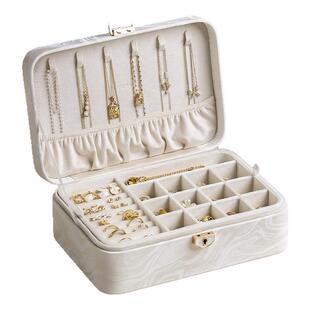 卡瑟格2025年新款首饰盒高档精致黄金珠宝耳环项链收纳盒生日礼物
