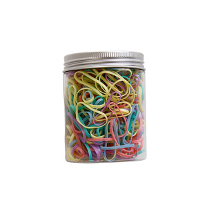 少女心糖果色一次性橡皮筋罐装发圈儿童宝宝不伤发扎发头绳头饰品