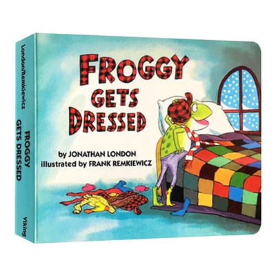 英文原版 Froggy Gets Dressed 青蛙弗洛格穿衣服 纸板书 吴敏兰书单 英文版 进口英语原版书籍儿童图书