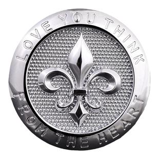 汽车个性创意花卉车贴鸢尾花金属车标车身贴机车装饰贴油箱盖贴标