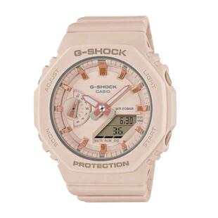 卡西欧初中生手表gshock正品裸粉色女表运动防水电子表GMA-S2100