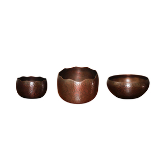 纯紫铜加厚铜茶洗水洗一片打无焊接纯手工茶洗钵盂烟灰缸功夫茶具