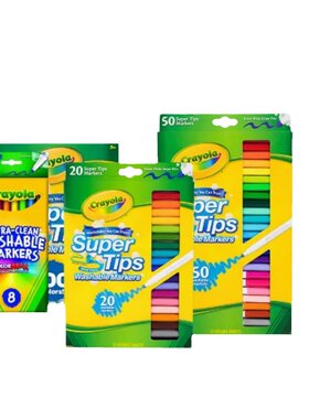 Crayola绘儿乐填色套装小学生50色可水洗细杆水彩笔套装儿童绘画