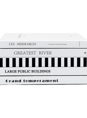 白色可翻页层架桌面摆件仿真书