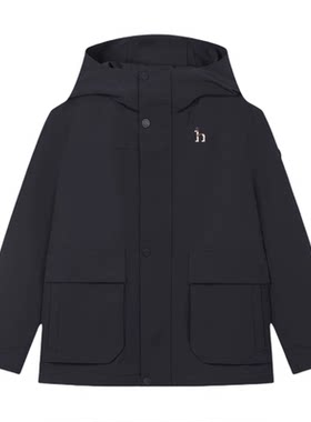 hazzys哈吉斯童装男童风衣厚外套