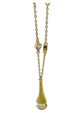 925纯银女闪耀水滴锁骨链高级感小众设计ins气质项链