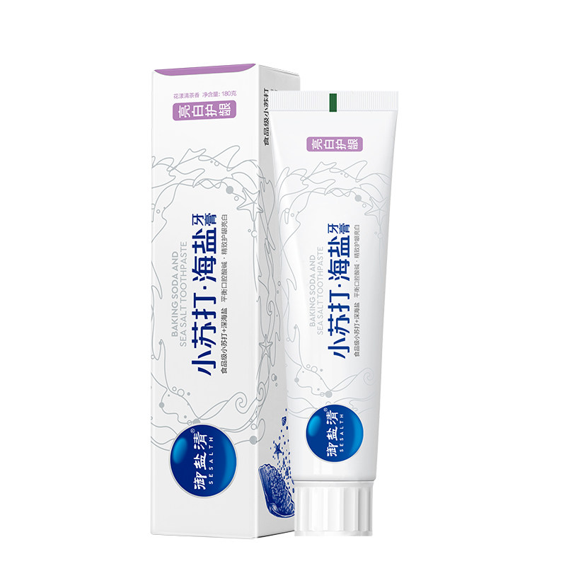 海盐清新口气180g小苏打牙膏包邮