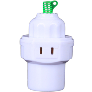 陶瓷灯口开关一体螺口悬吊式e27耐高温家用大功率灯头插座转换器