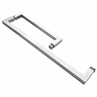 坚朗304不锈钢玻璃门拉手淋浴室房把手方形现代移门配件WW6051205