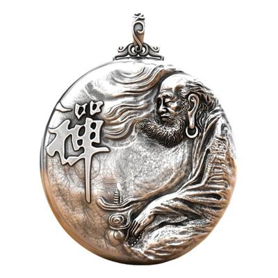 999纯银达摩祖师吊坠本命佛