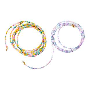 超优质2mm混色玻璃透明米珠串珠diy散珠手工制作材料项链手链配件