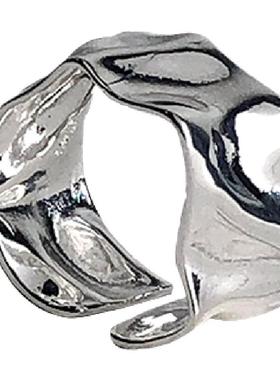 ncm极简山本暗黑风锡纸开口戒指