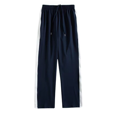 校服裤子一道杠藏青秋冬直筒校裤
