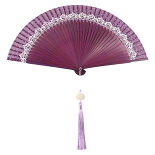 永夜星河寄明月舞蹈折扇祝绪丹同款复古流苏高档竹子骨国风扇子