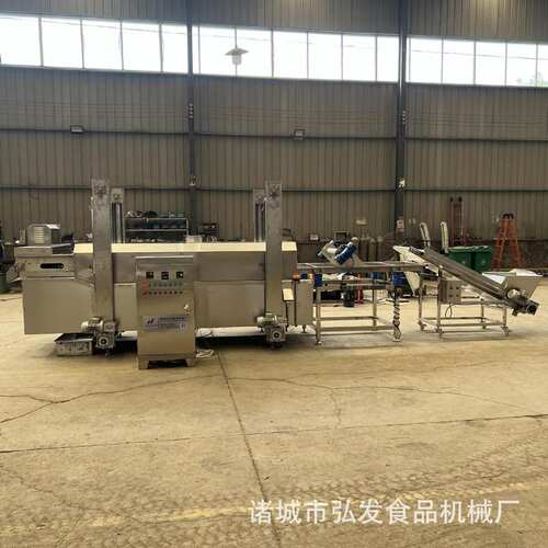 全自动脆皮五花肉油炸设备 肉类食品油炸流水线 虎皮鸡蛋油炸机