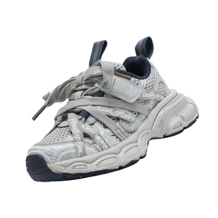 NIDZ绑带儿童老爹鞋2026春季新款女童休闲运动鞋子男童轻便跑步鞋