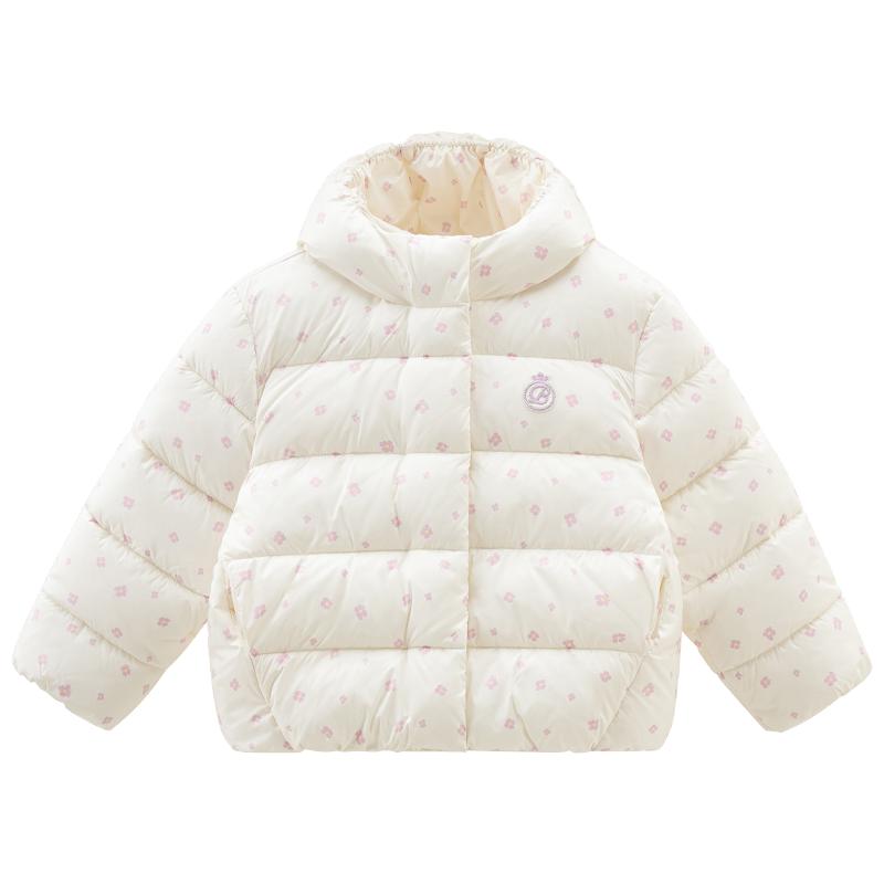 戴维贝拉女童短款棉服外套