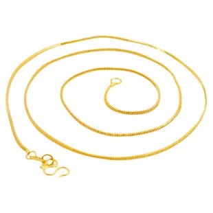 细项链锁骨链素链无吊坠镀金颈链男女镀黄金色越南沙金个性时尚