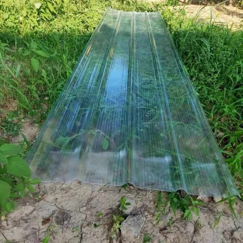 透明瓦采光瓦加厚FRP阳光板户外塑料屋顶雨棚玻璃钢纤维瓦阳光房