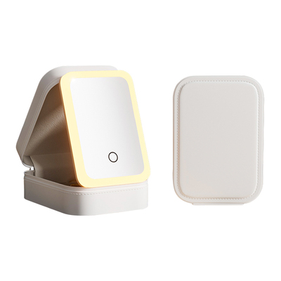 高级LED带灯镜子补妆化妆包女