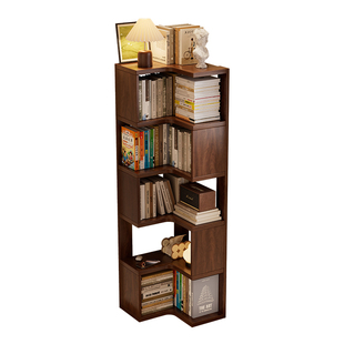 书架实木展示柜转角收纳柜落地置物架一体靠墙处违规儿童门后客厅