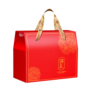 春节年货通用礼品盒空盒子送礼糕点土特产零食手提礼盒包装盒定制