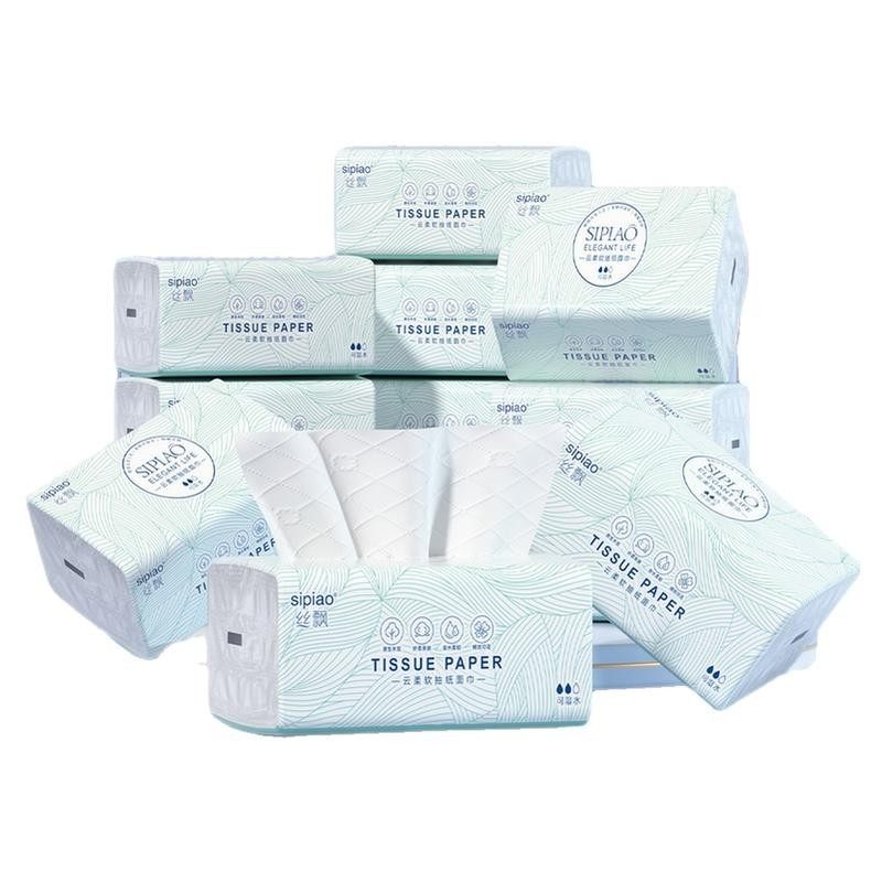 丝飘木浆云柔软抽纸实惠家庭装加厚面巾纸擦手卫生纸宿舍用纸