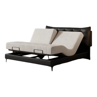 大黑熊全自动智能电动升降床主卧多功能分体式互不干扰主卧真皮床