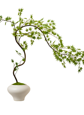 红枫仿真绿植高级感逼真客厅假花摆设桌面新中式茶室禅意玄关摆件