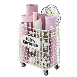 瑜伽垫收纳筐羽毛球拍收纳篮健身器材泡沫轴筒体育运动用品置物架