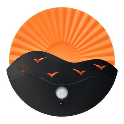 免布线磁吸人体感应七彩定时夜灯