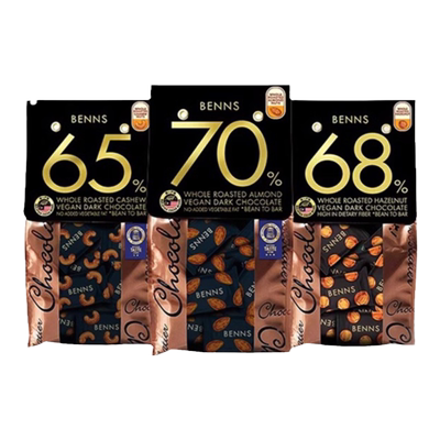 benns贝纳丝99.9%无糖黑巧138g袋