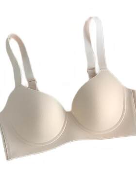 薄款胖mm收副乳宽肩带文胸有钢圈