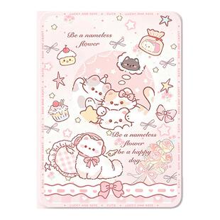 适用苹果ipadair8平板保护套ipad12第11代ipadpro可爱奶猫10代9磁吸ipadmini7带笔槽air6迷你5保护壳4女1/2/3