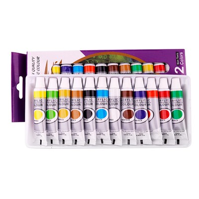 12色丙烯颜料模型滴胶diy绘画