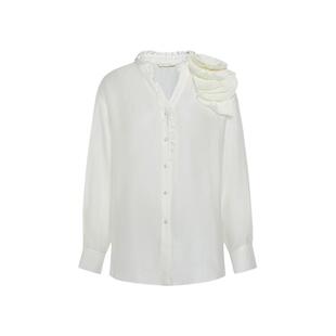 天丝雪纺防晒衬衫女 ochirly欧时力2024新款春夏设计感轻薄中长款