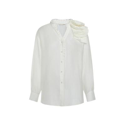 天丝雪纺防晒衬衫女 ochirly欧时力2024新款春夏设计感轻薄中长款