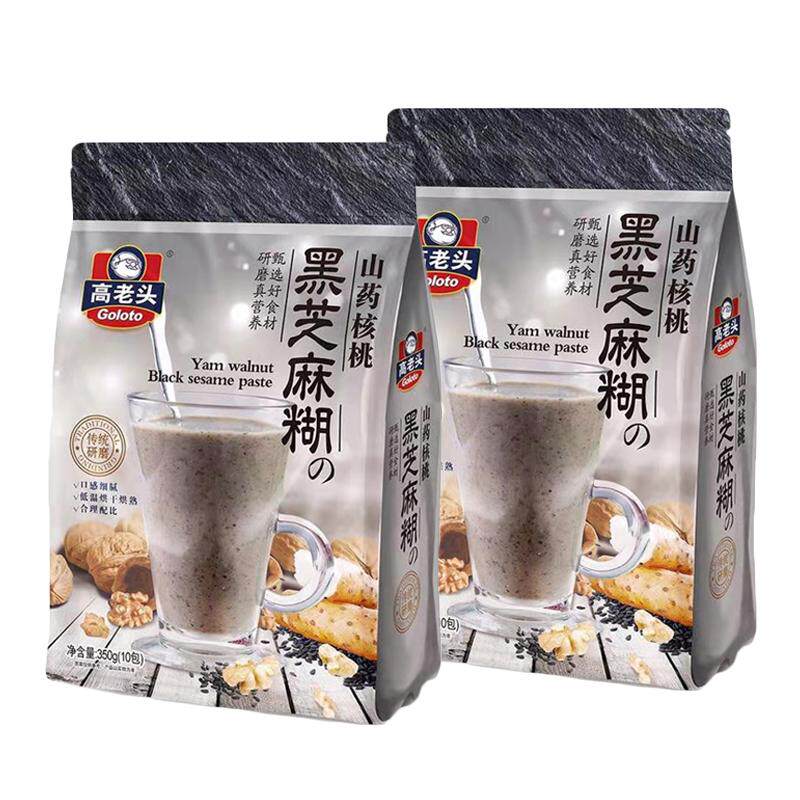高老头山药核桃黑芝麻糊350g中老年学生早餐下午茶即食独立小包装