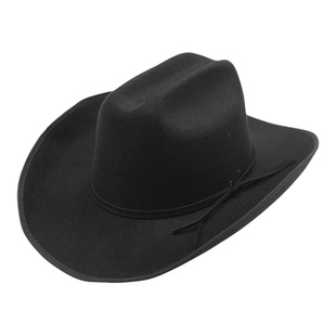 美国黄石风西部牛仔帽秋冬毛呢大檐藏族帽子藏式男女户外定型毡帽