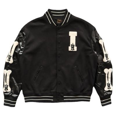 棒球领秋冬常规刺绣外套