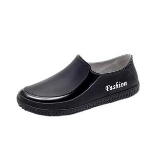 春秋时尚浅口雨鞋女防水防滑平底雨靴女四季耐磨洗车厨房工作胶鞋