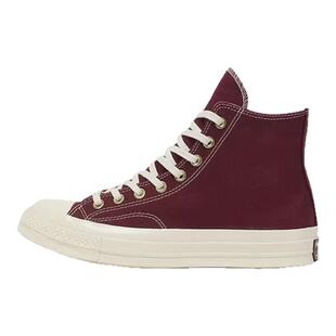 匡威新款70s星星刺绣男女高帮酒红黑色休闲帆布鞋A12462C A12463C