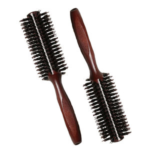 卷发梳猪鬃毛圆筒滚梳家用发廊男女士专用烫发吹头发造型梳子蓬松