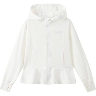 【凉感防晒】eland kids衣恋童装女童防晒服夏季学院风连帽外套