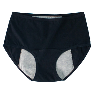 生理裤女大童青春期大姨妈裤 女童月经期防漏高腰黑色初中生内裤
