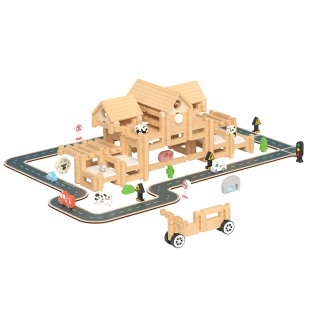 榫卯积木玩具益智拼装鲁班结构木头房培养儿童建筑师男孩生日礼物