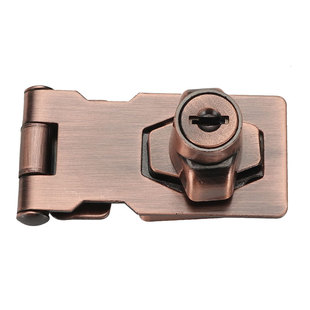 不锈钢木房门搭扣插销90度冰箱柜门抽屉防盗文件鞋柜子带锁牌卡扣